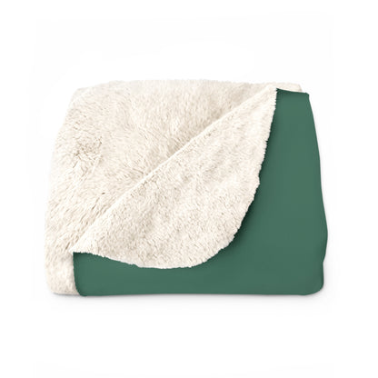Leaf Green Sherpa Fleece Blanket Cozy Plush Throw 3 Sizes Soft Warm Blanket