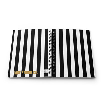 Black Stripe Spiral A5 Journal (2 Sizes)