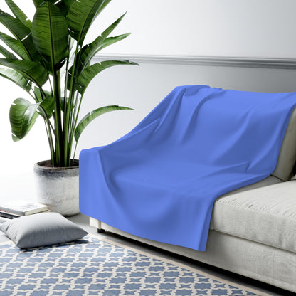 Periwinkle Sherpa Fleece Blanket Cozy Plush Throw 3 Sizes Soft Warm Blanket