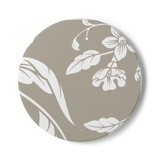 Warm Stone Floral Ceramic Coaster Coordinated Collection