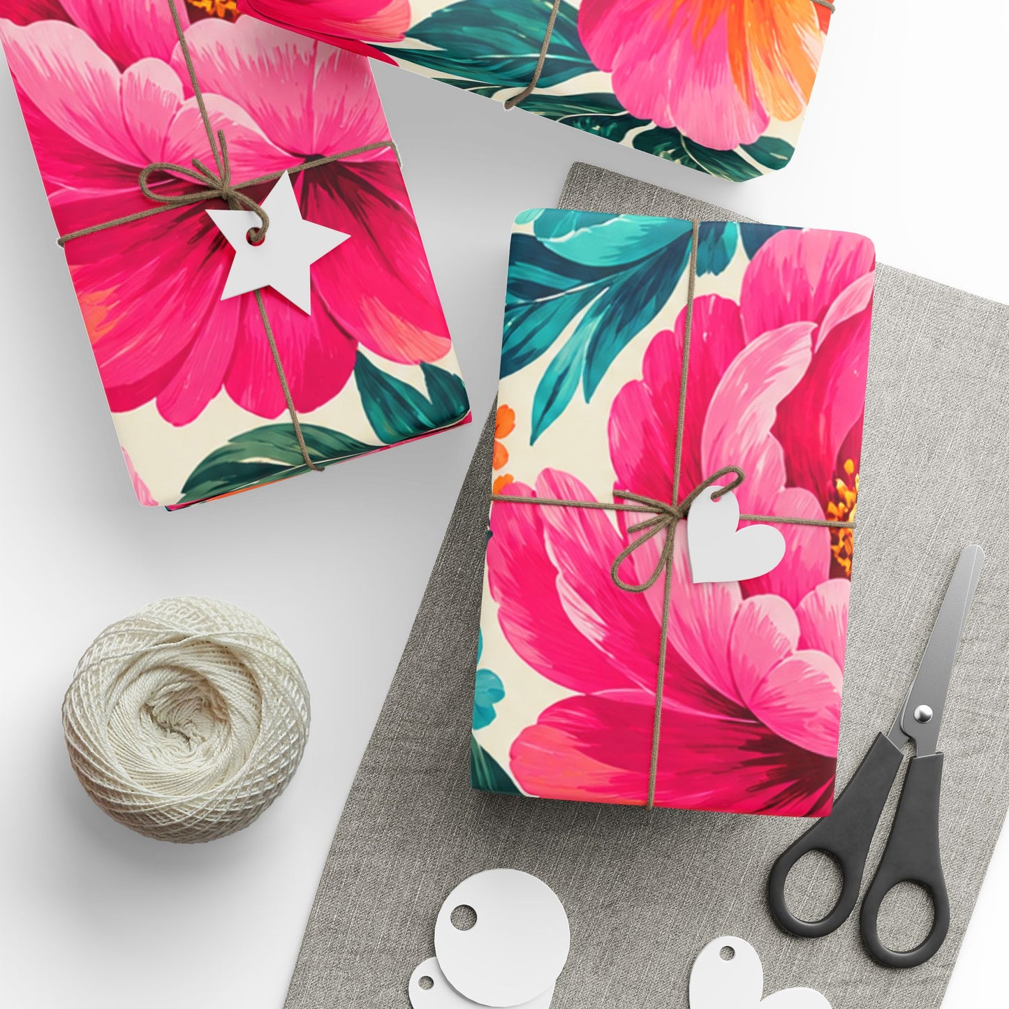 Dreamy Floral Wrapping Paper 3 Sizes Matte or Glossy Floral Gift Wrap