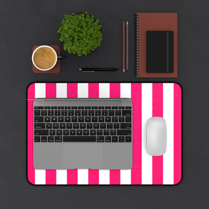 Pink Stripe Desk Mat Office Desk Decor (12/18, 12/22, 16/32)
