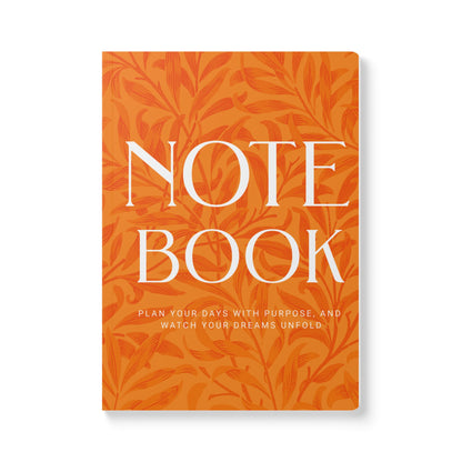 Tangerine Leaves A5 Lined Journal Minimal Botanical Notebook | Coordinated Collection