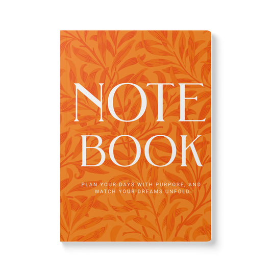 Tangerine Leaves A5 Lined Journal Minimal Botanical Notebook | Coordinated Collection