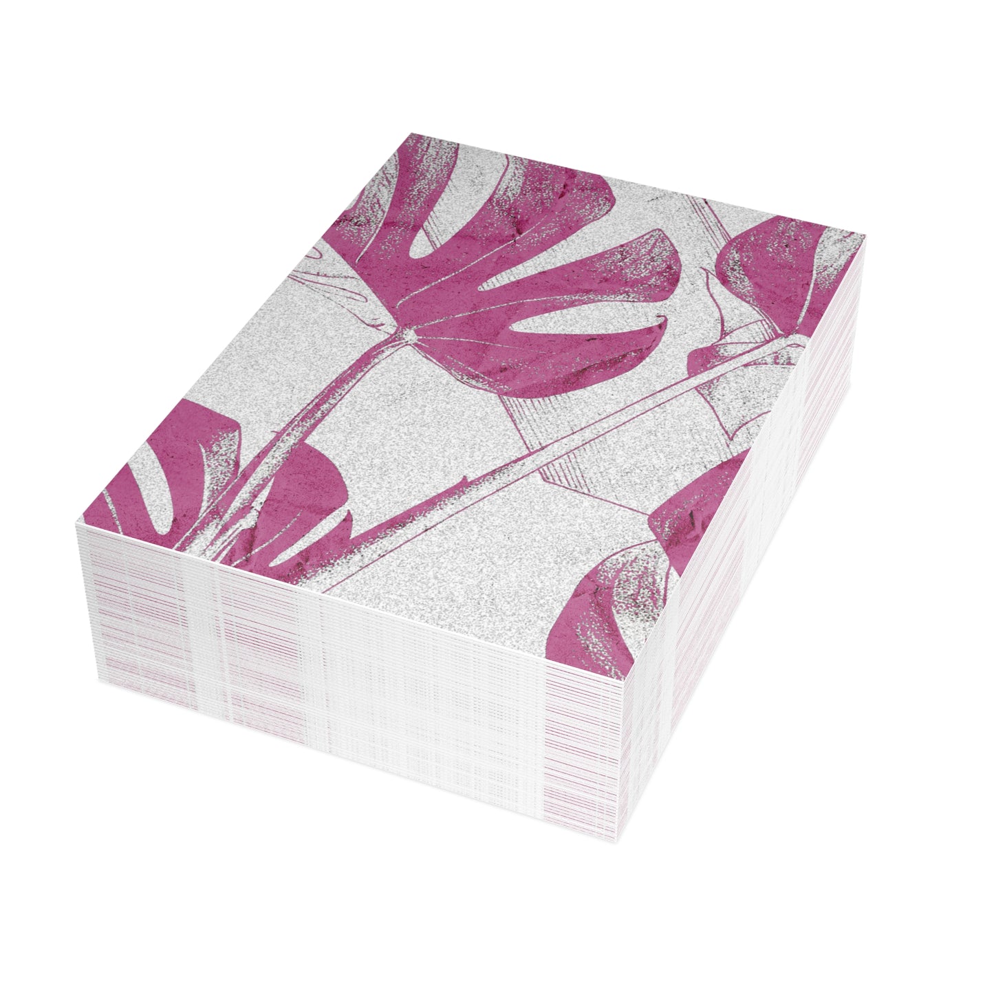 Monstera Leaf Lilac Wine Postcards