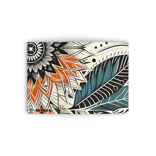 Botanical Leaves Blue Note Card