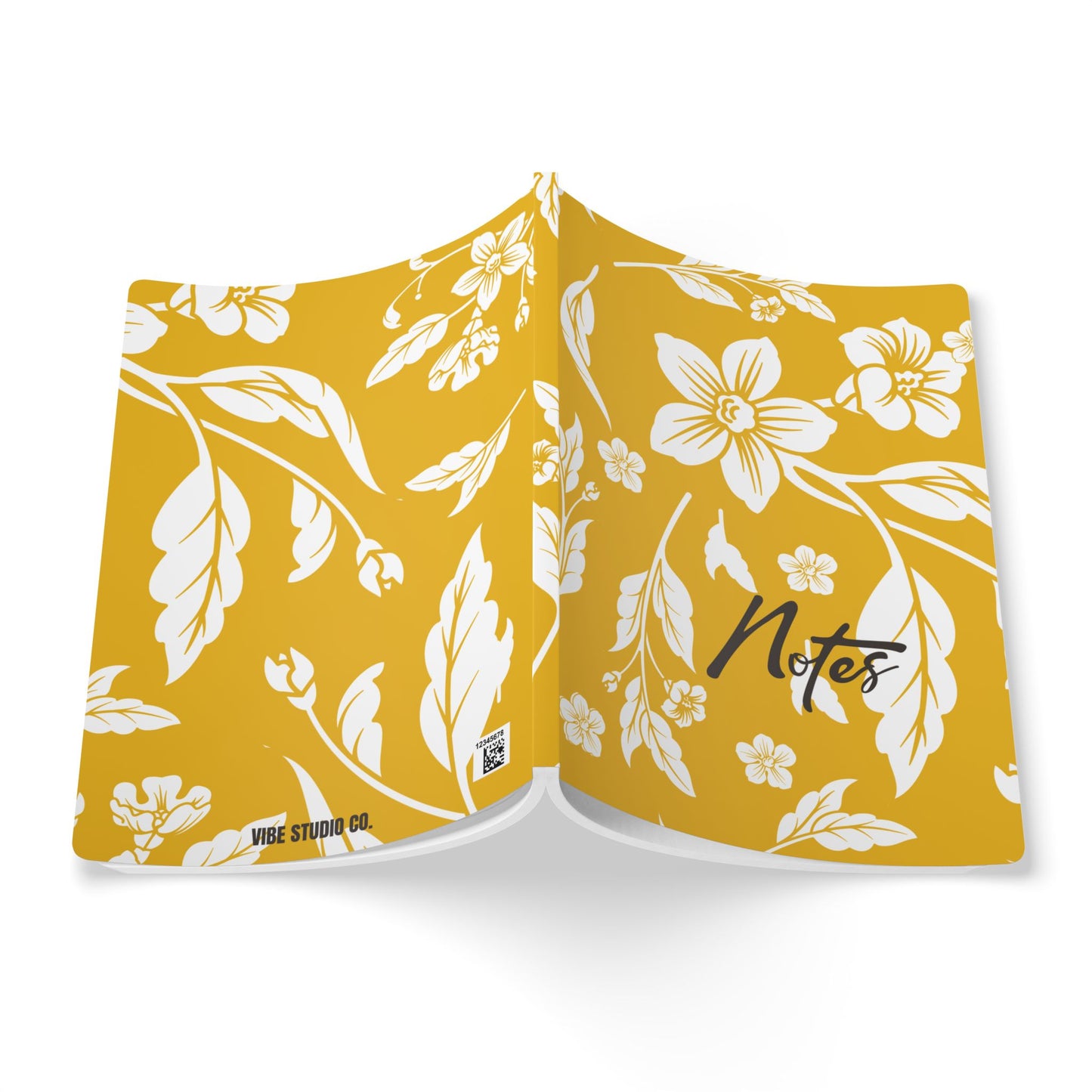 Honey Yellow Floral A5 Lined Journal Coordinated Collection