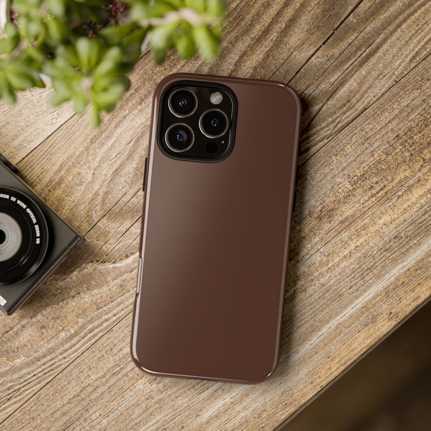 Chocolate Brown Tough Cell Phone Case Matte or Glossy Protective Case iPhone Samsung