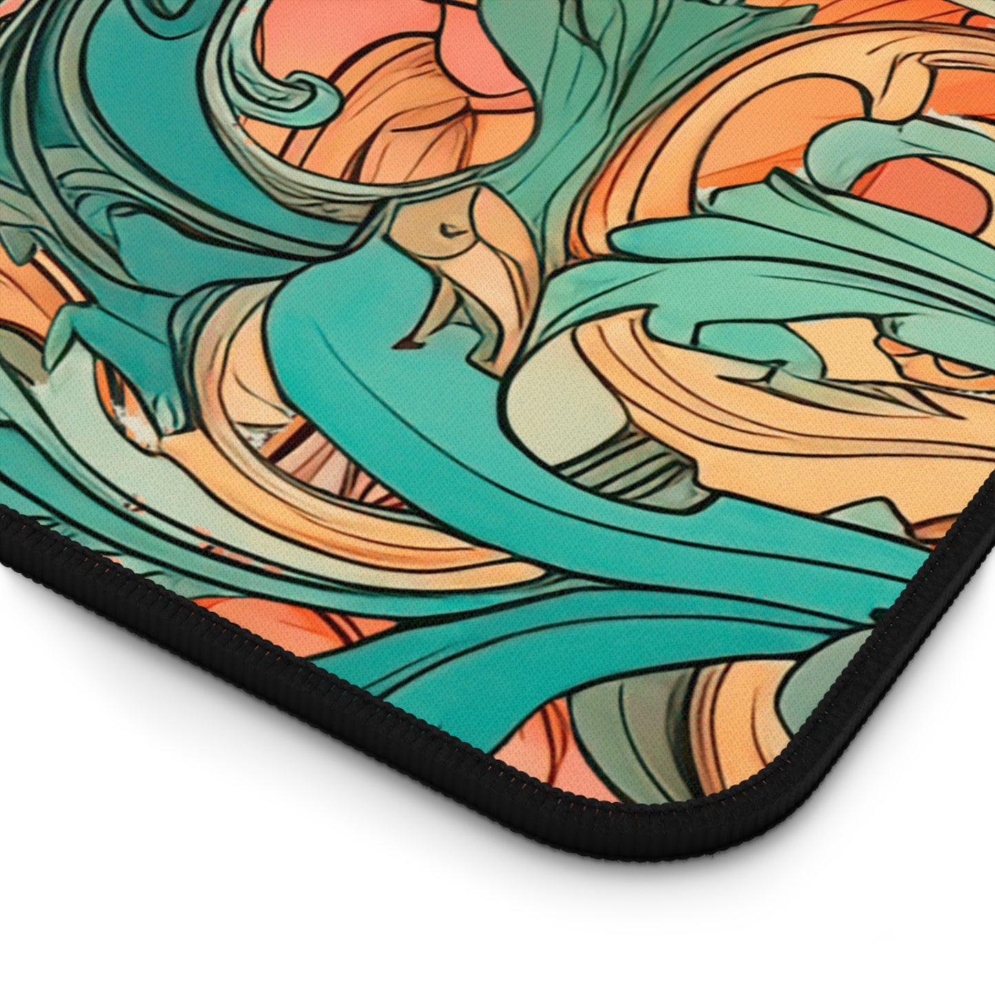 Coral Flourish Desk Mat Extended Mouse Pad (12x18, 12x22, 16x32)