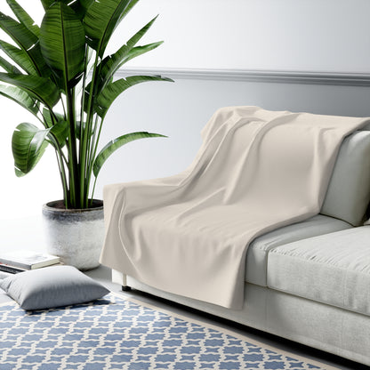 Latte Cream Fleece Blanket Cozy Plush Throw 3 Sizes Soft Warm Blanket