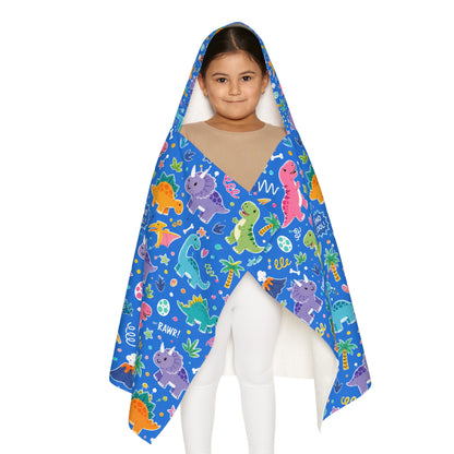 Blue Dino Baby/Kid Hooded Towel Dinosaur Bath Towel