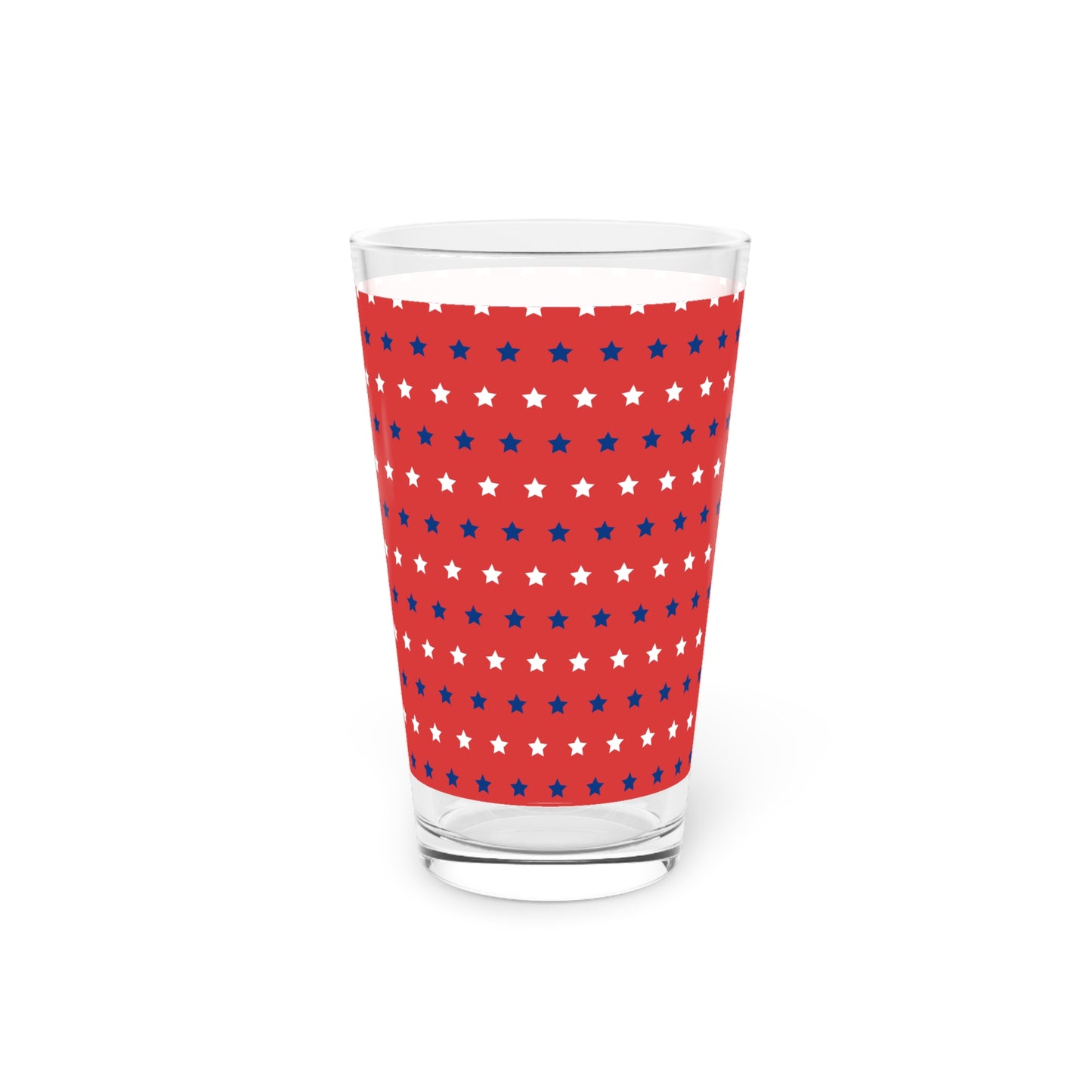 Red, White and Blue Stars Pint Glass, 16oz