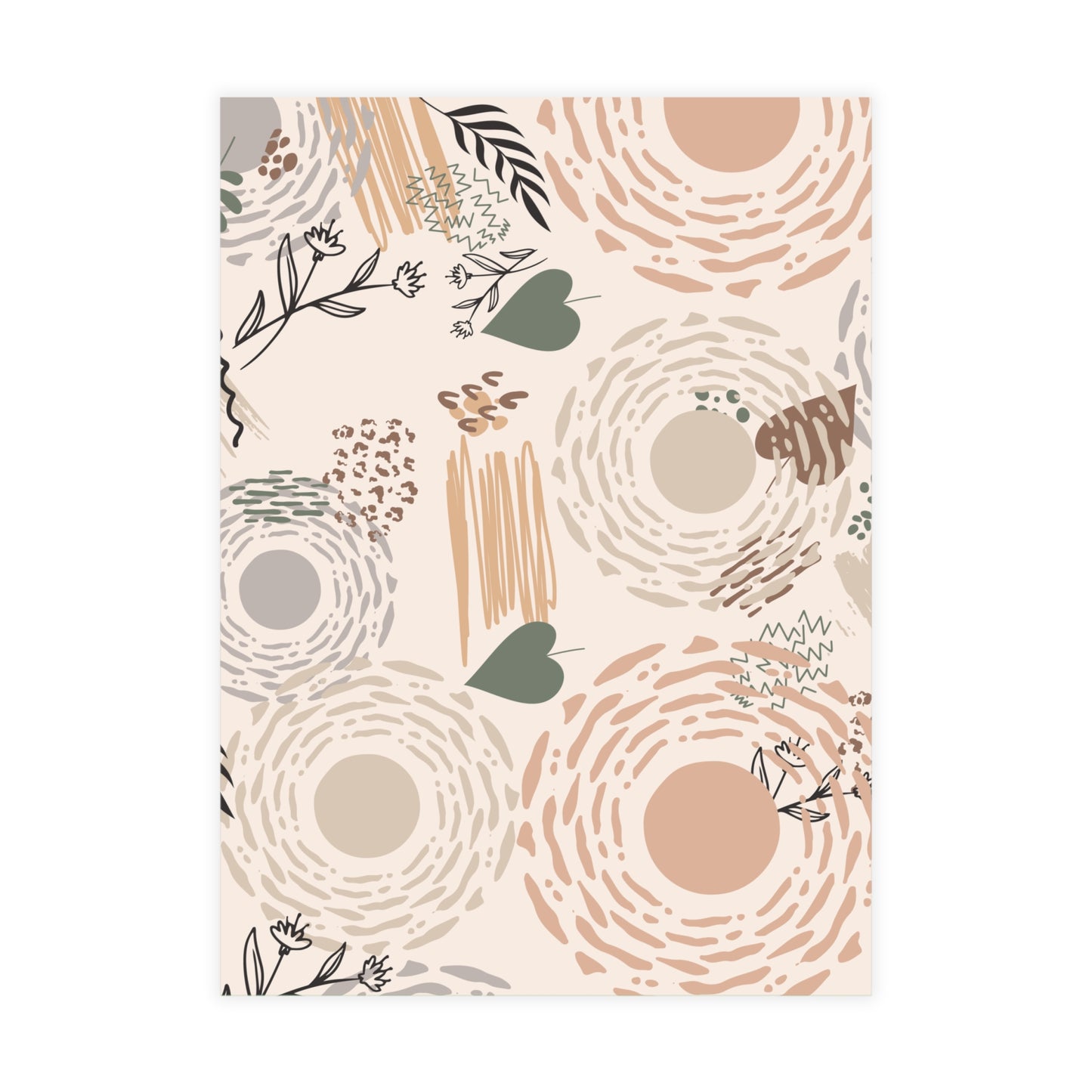 Neutral Flow Postcards Minimal Botanical Postcard Sets (10, 30 or 50)