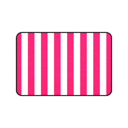 Pink Stripe Desk Mat Office Desk Decor (12/18, 12/22, 16/32)