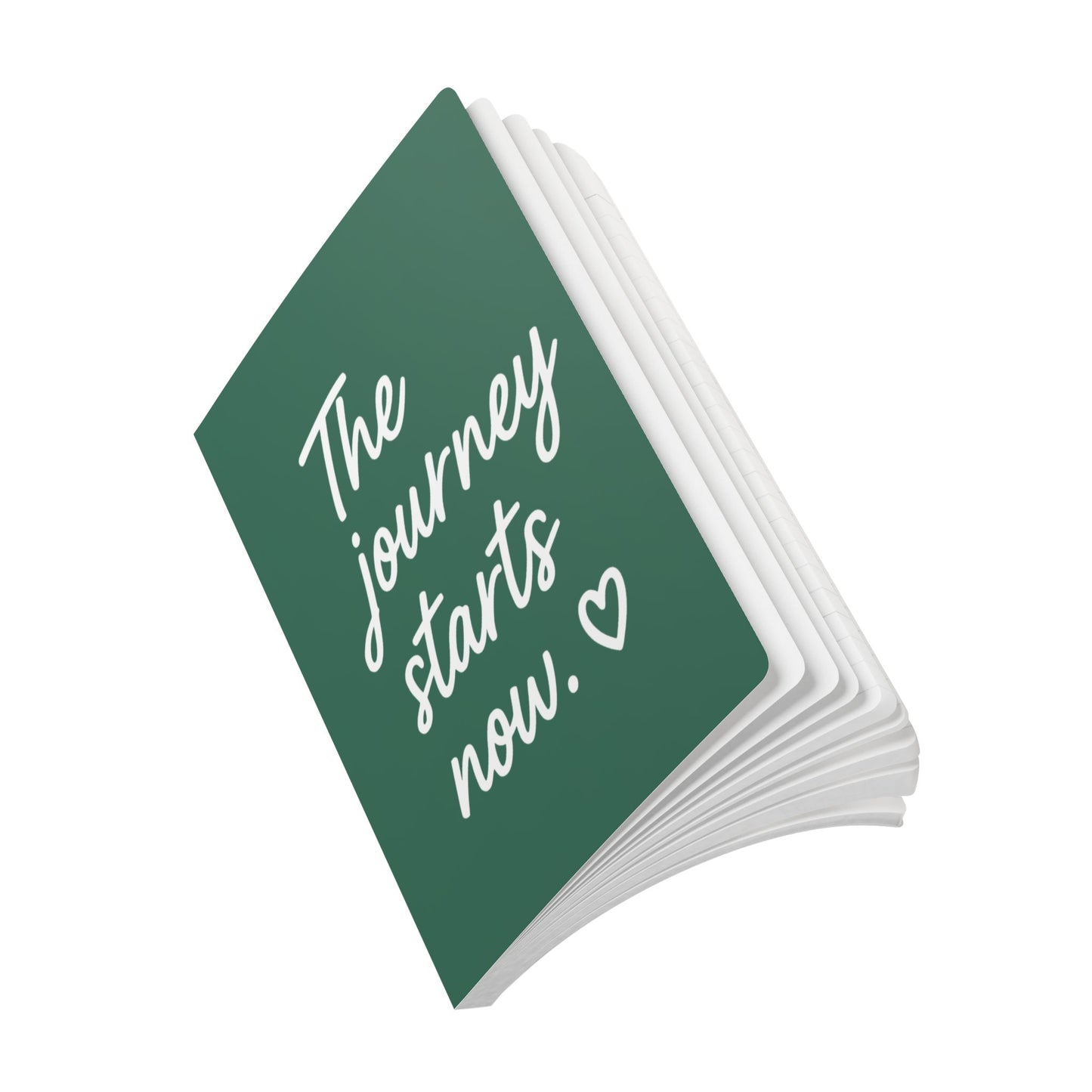 Leaf Green The Journey Starts Now A5 Lined Journal