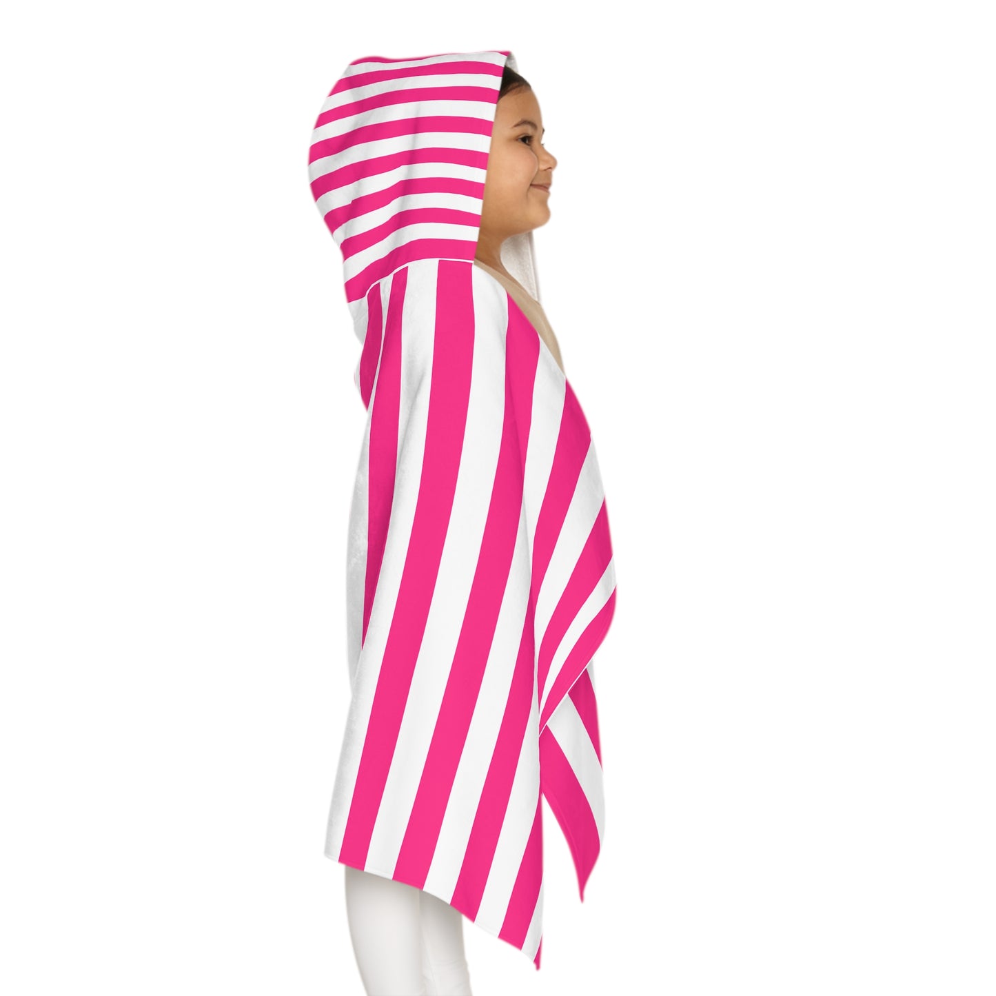 Pink Stripe Baby/Kid Hooded Towel Pink Bath Towel