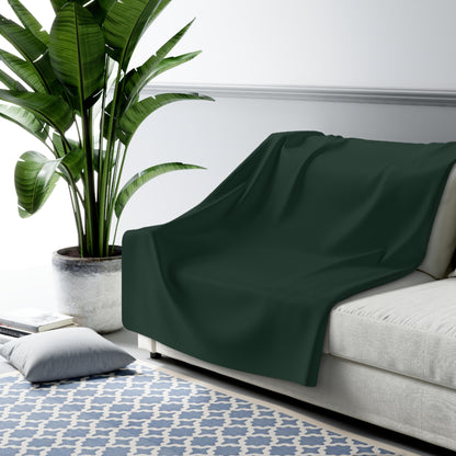 Forest Sherpa Fleece Blanket Cozy Plush Throw 3 Sizes Soft Warm Blanket