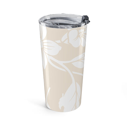 Latte Cream Floral 20oz Stainless Steel Tumbler | Coordinated Collection