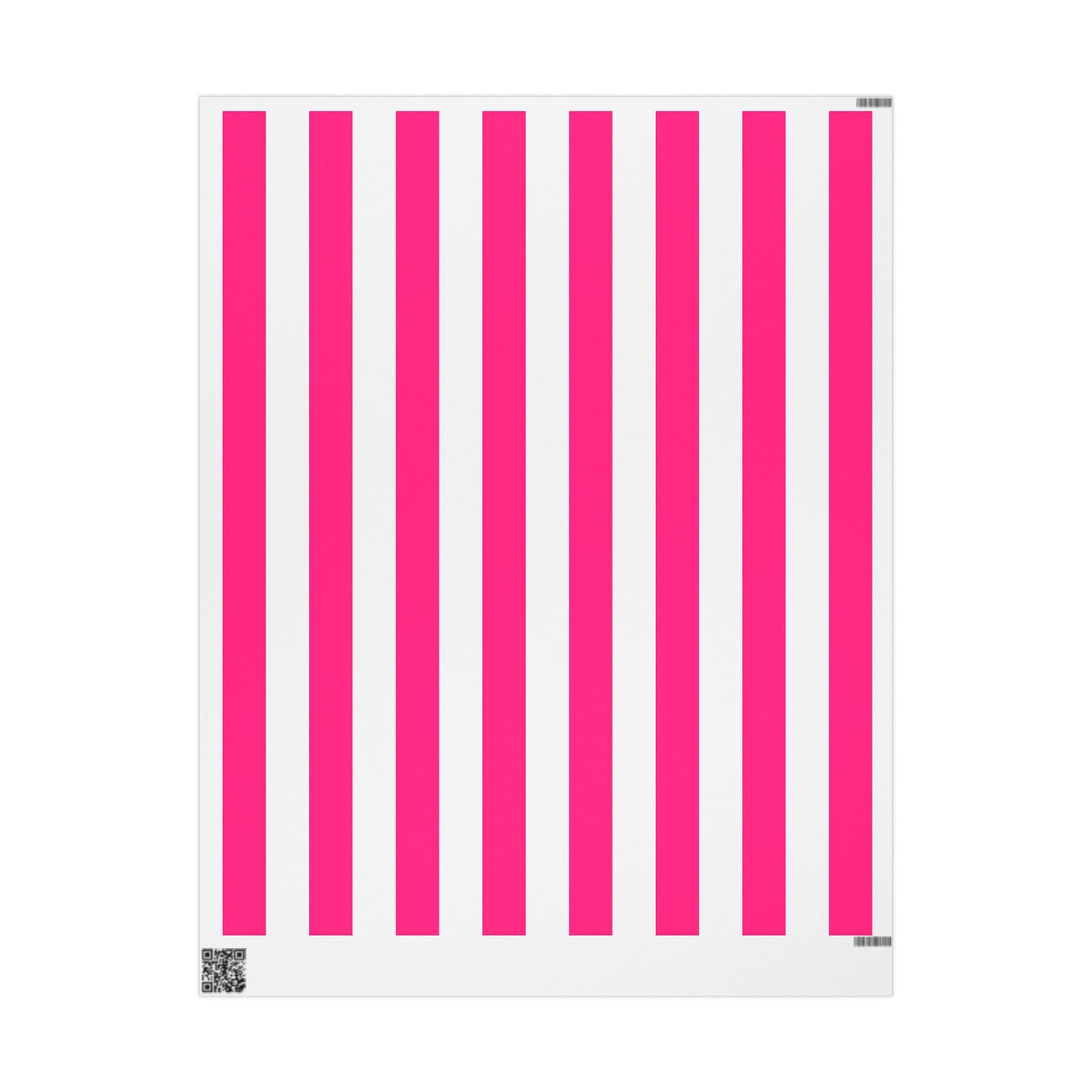 Pink Stripe Wrapping Paper, Matte or Glossy (3 Sizes)