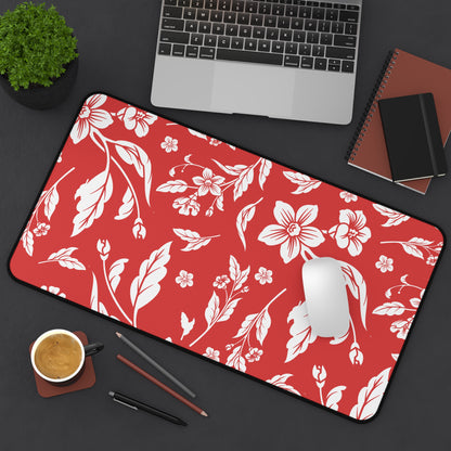 True Red Floral Desk Pad (12x18, 12x22 or 16x32)