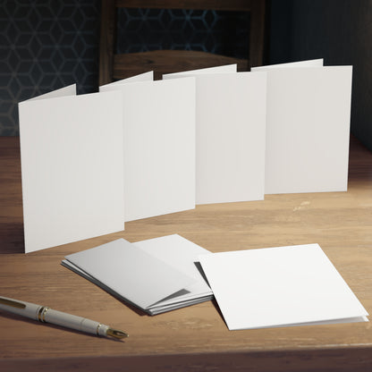 White Blank Folding Note Cards Pack of 5 w/ Envelopes | Coordinated Collection