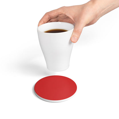 True Red Ceramic Coaster Round or Square | Coordinated Collection