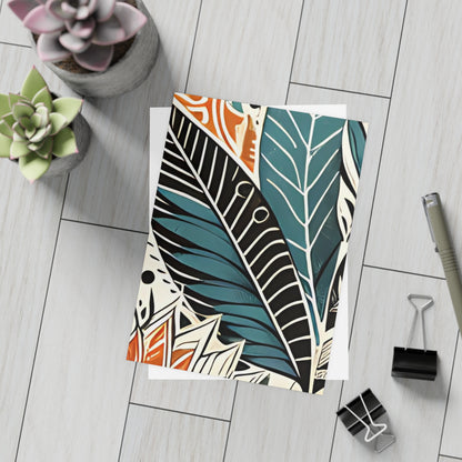 Botanical Leaves Blue Postcards
