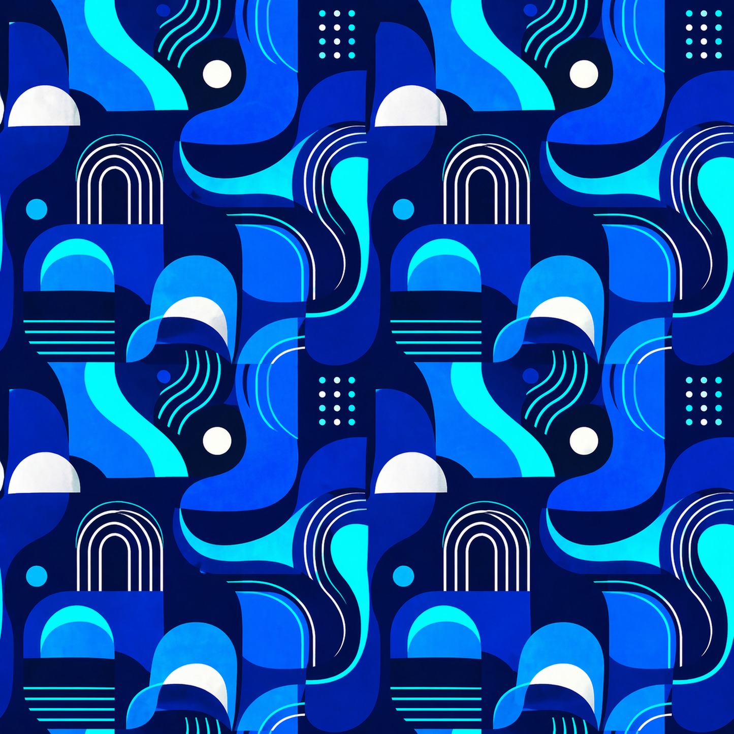 Deep Blue Abstract Seamless Pattern Bold Modern Pattern PNG 8000x8000 Repeat Tile