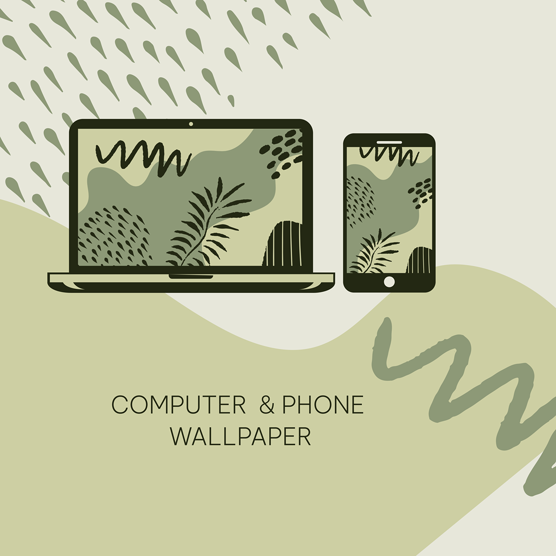 Green Abstract Wallpaper Set (iPhone, iPad & Desktop)