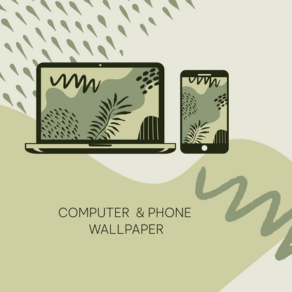 Green Abstract Wallpaper Set (iPhone, iPad & Desktop)