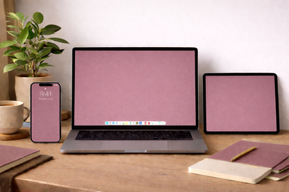 Mauve Digital Wallpaper Bundle 12 Files Desktop Phone Tablet Background Aesthetic Minimal Download