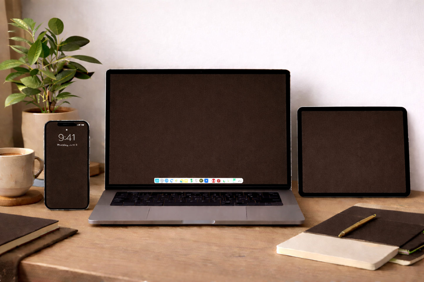 Muted Charcoal Digital Wallpaper Bundle 12 Files Desktop Phone Tablet Background Aesthetic Minimal