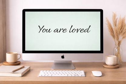 You Are Loved iMac 27 Wallpaper Bundle 30 Colors Desktop Background Aesthetic Digital Download