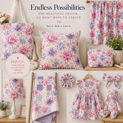 Faded Floral Digital Download Pattern Bundle (4 Sizes)